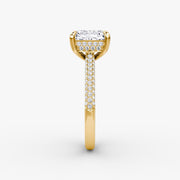 Radiant Cut - Royal Pave Ring - 14 K Gold